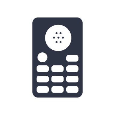 Web ve mobil uygulaması tasarımı, interkom logo kavramı için beyaz arka plan üzerinde izole interkom simge vektör