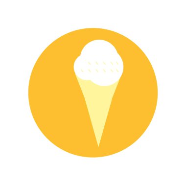 Dondurma simge vektör web ve mobil uygulaması tasarımı, dondurma logo kavramı üzerinde izole beyaz arka plan