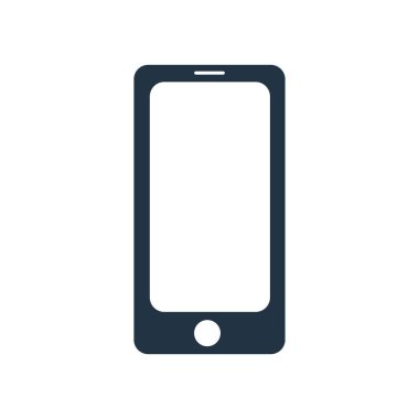 Beyaz arka plan üzerinde Smartphone şeffaf işareti izole Smartphone simge vektör