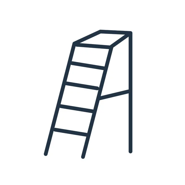 Σκάλα Διάνυσμα Εικονίδιο Απομονωθεί Λευκό Φόντο Σκάλα Διαφανή Σημάδι — Διανυσματικό Αρχείο