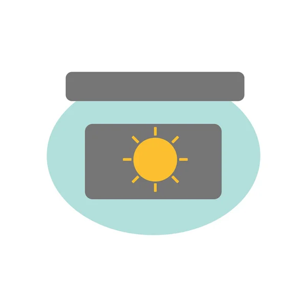 Ήλιος Κρέμα Εικονίδιο Διάνυσμα Απομονωθεί Λευκό Φόντο Για Σας Web — Διανυσματικό Αρχείο
