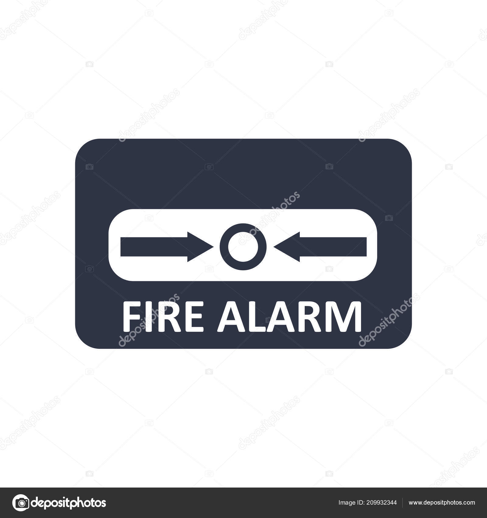 Alarm icon on white background. Alarm sign. - Stock