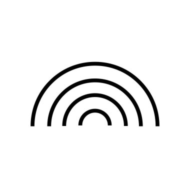 Temel gökkuşağı simge vektör web ve mobil uygulaması tasarımı, temel gökkuşağı logo kavramı için izole üzerinde beyaz arka plan