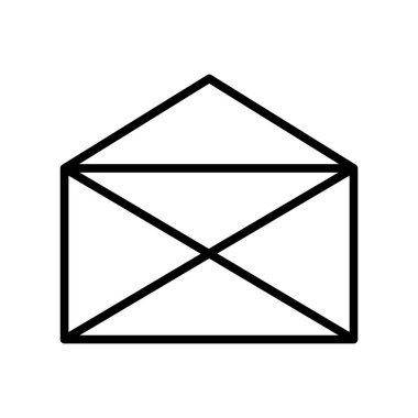 Açık mektup okuma e-posta simge vektör, web ve mobil uygulaması tasarım için beyaz arka plan üzerinde izole açık mektup e-posta logo kavramı okuyun.