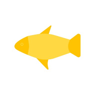 Web ve mobil uygulaması tasarım, balık logo kavramı için beyaz arka plan üzerinde izole balık simge vektör