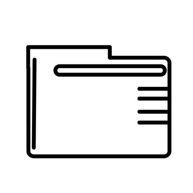 Dosya klasör simgesi üzerinde izole beyaz arka plan web ve mobil uygulaması tasarım, dosya klasörü logo kavramı için vektör