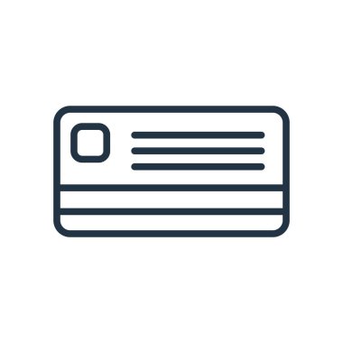 Beyaz arka plan üzerinde kart şeffaf işareti izole kart simge vektör