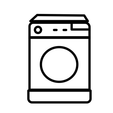 En iyi yük çamaşır makinesi simge vektör web ve mobil uygulaması tasarımı, en iyi yük yıkayıcı logo kavramı üzerinde izole beyaz arka plan