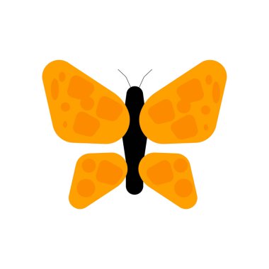 Kelebek simge vektör web ve mobil uygulaması tasarımı, kelebek logo kavramı için izole üzerinde beyaz arka plan