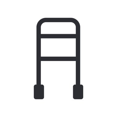 Web ve mobil uygulaması tasarımı, Walker logosu kavramı için beyaz arka plan üzerinde izole Walker simge vektör