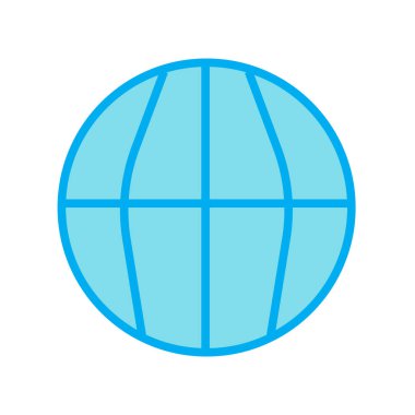 Web ve mobil uygulaması tasarımı, dünya çapında logo kavramı için beyaz arka plan üzerinde izole dünya çapında simge vektör