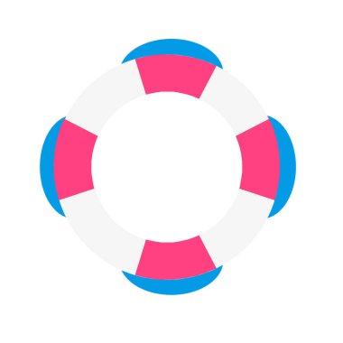 Web ve mobil uygulaması tasarımı, cankurtaran logo kavramı için beyaz arka plan üzerinde izole cankurtaran simge vektör