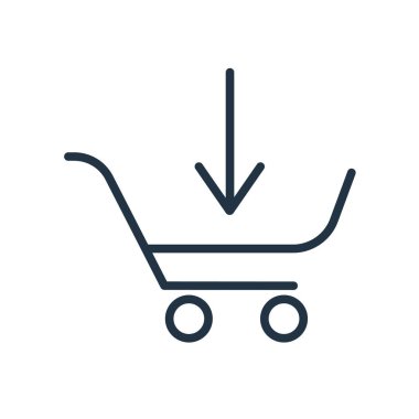 Beyaz arka plan üzerinde satın şeffaf işareti izole simge vektör satın