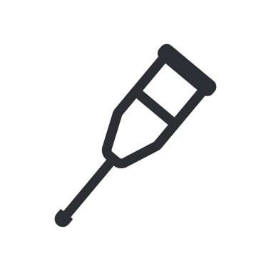 Koltuk değneği simge vektör işareti ve beyaz arka plan üzerinde izole sembolü,