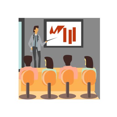 Web ve mobil uygulaması tasarım, insanlar iş vektör logo kavramı açıklamak için beyaz arka plan üzerinde izole iş vektör vektör açıklayan insanlar