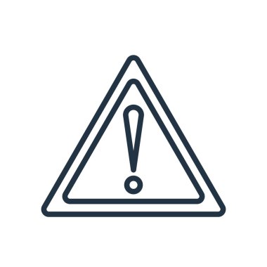 Uyarı simgesi üzerinde izole beyaz arka plan, uyarı şeffaf işareti vektör