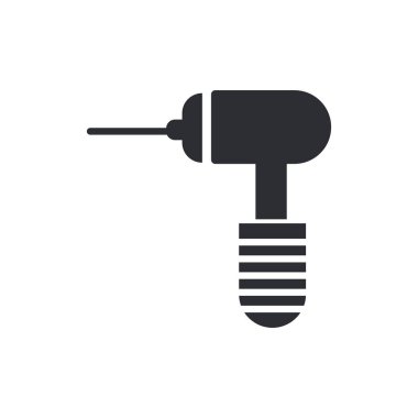 Tıbbi matkap simge vektör web ve mobil uygulaması tasarımı, tıbbi matkap logo kavramı için izole üzerinde beyaz arka plan