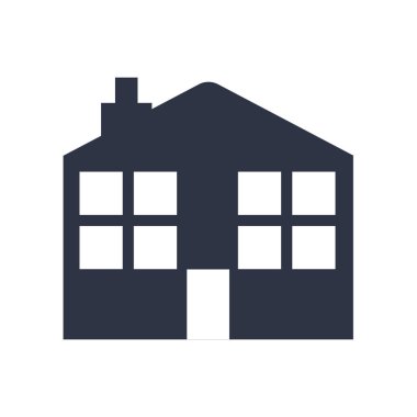 Ev simgesini vektör web ve mobil uygulaması tasarımı, ev logo kavramı için izole üzerinde beyaz arka plan