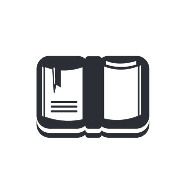 Yer işareti simgesi vektör işareti ve izole sembolü ile not defteri aç