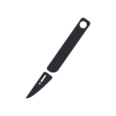 Neşter simge vektör işareti ve beyaz arka plan üzerinde izole sembolü