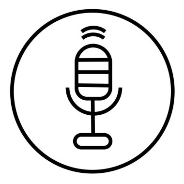 Kayıt ses düğme simge vektör web ve mobil uygulaması tasarımı, kayıt ses düğme logo kavramı için izole üzerinde beyaz arka plan