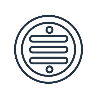 Beyaz arka plan üzerinde drenaj şeffaf işareti izole drenaj simge vektör