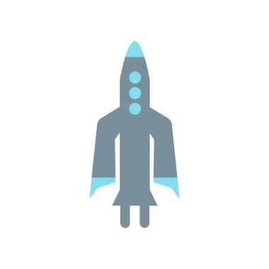 Web ve mobil uygulaması tasarımı, uzay gemisi logo kavramı için beyaz arka plan üzerinde izole uzay gemisi simge vektör