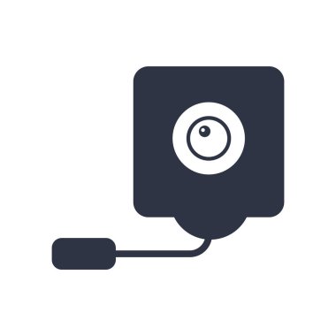 Web ve mobil uygulaması tasarımı, Cctv logo kavramı için beyaz arka plan üzerinde izole Cctv simge vektör