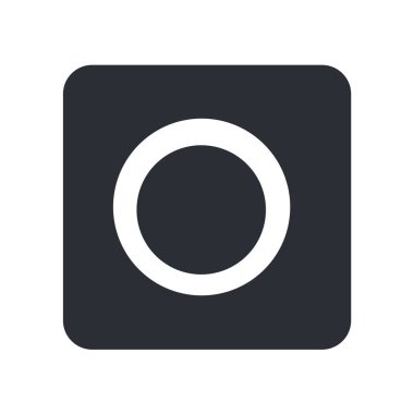 Kare Stop düğmesine simge vektör web ve mobil uygulaması tasarımı, kare Stop düğmesine logo kavramı üzerinde izole beyaz arka plan