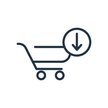 Beyaz arka plan üzerinde satın şeffaf işareti izole simge vektör satın