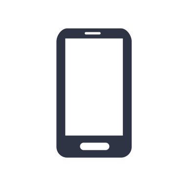 Web ve mobil uygulaması tasarım, mobil logo kavramı için beyaz arka plan üzerinde izole mobil simge vektör