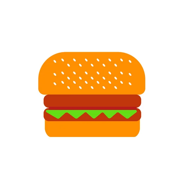 Burger Icon Vector Isolated White Background Your Web Mobile App — Stock Vector