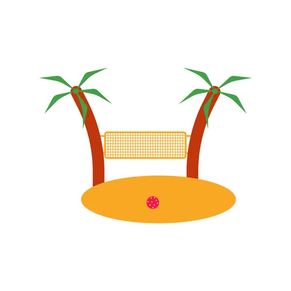 Beach Volleyball Icon Vector Isolated White Background Your Web Mobile — Stock Vector