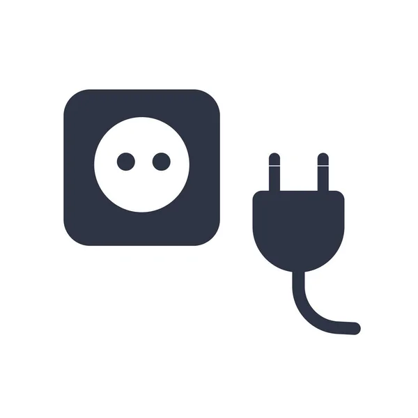 Plug Icon Vektor Isoliert Auf Weißem Hintergrund Für Ihr Web — Stockvektor