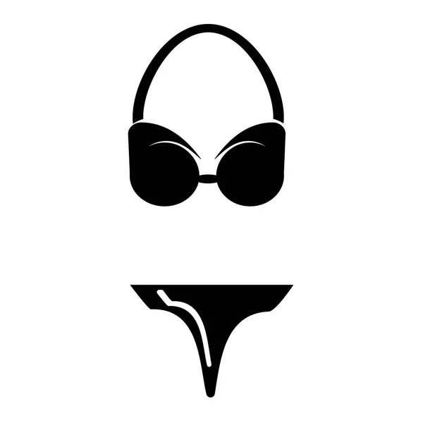 Vecteur Icône Bikini Ficelle Isolé Sur Fond Blanc Pour Conception — Image vectorielle