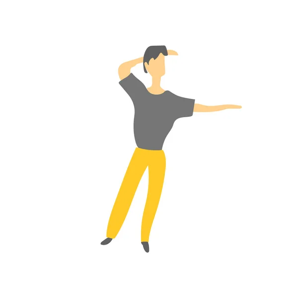 Tanzender Mann Vektor Isoliert Auf Weißem Hintergrund Für Ihr Web — Stockvektor