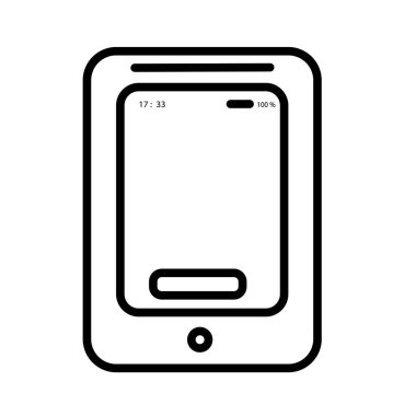 Tablet boş ekran logosu kavramı ile web ve mobil uygulaması tasarım için beyaz arka plan üzerinde izole boş ekran simge vektör ile Tablet