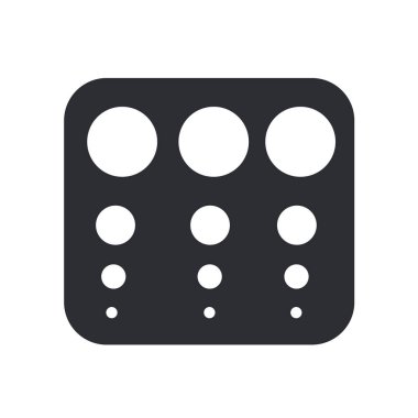 Görme check tablo simge vektör web ve mobil uygulaması tasarımı, görme check tablo logo kavramı için izole üzerinde beyaz arka plan