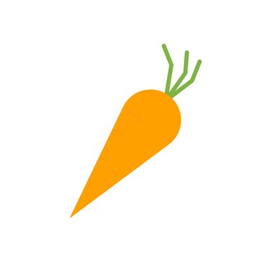 Web ve mobil uygulaması tasarımı, havuç logo kavramı için beyaz arka plan üzerinde izole havuç simge vektör