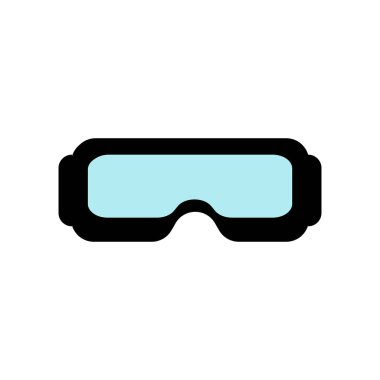 Gözlük simgesi üzerinde izole beyaz arka plan web ve mobil uygulaması tasarımı, gözlük logo kavramı için vektör