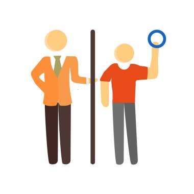Bilet toplayıcı simge vektör web ve mobil uygulaması tasarım, Bilet toplayıcı logo kavramı kişi için izole üzerinde beyaz arka plan