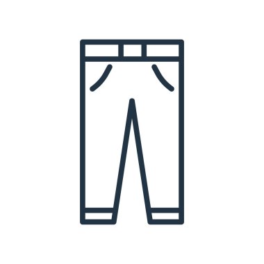 Beyaz arka plan üzerinde izole simge vektör pantolon, Pantolon şeffaf işareti