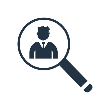 Beyaz arka plan üzerinde arama şeffaf işareti izole arama simge vektör