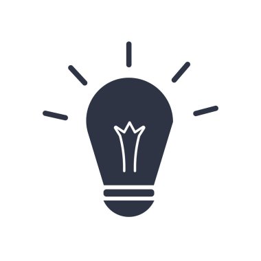 Işık simge vektör web ve mobil uygulaması tasarımı, ışık kavramı için izole üzerinde beyaz arka plan