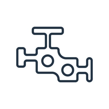 Beyaz arka plan üzerinde motoru şeffaf işareti izole motoru simge vektör