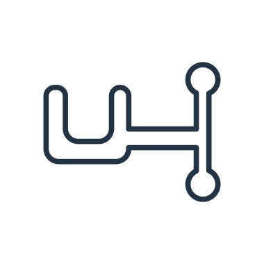 Beyaz arka plan üzerinde kelepçe şeffaf işareti izole simge vektör kelepçe