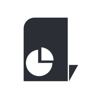 İstatistik dosya simge vektör web ve mobil uygulaması tasarımı, istatistik dosya logo kavramı üzerinde izole beyaz arka plan