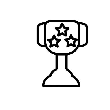 Spor Kupa simge vektör web ve mobil uygulaması tasarımı, spor kupa logo kavramı için izole üzerinde beyaz arka plan