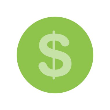 Web ve mobil uygulaması tasarımı, nakit logo kavramı için beyaz arka plan üzerinde izole nakit simge vektör