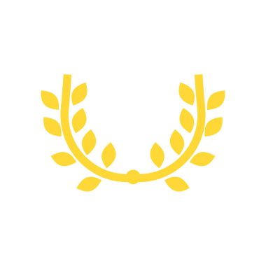 Web ve mobil uygulaması tasarımı, çelenk logo kavramı için beyaz arka plan üzerinde izole çelenk simge vektör